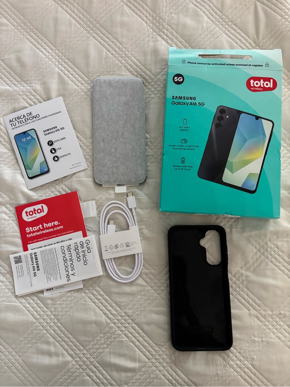 Samsung Galaxy A16 5G Accessories Bundle in Black and Teal